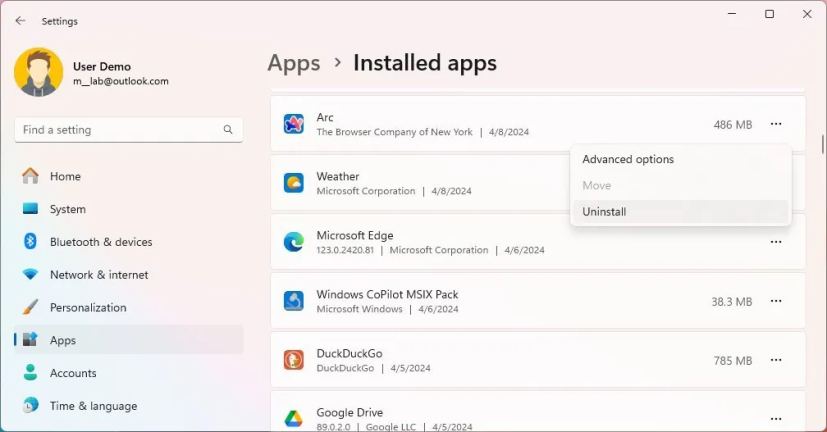 Uninstall problematic app before upgrade