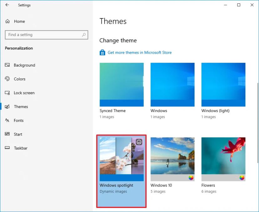 Windows 10 Themes with Spotlight