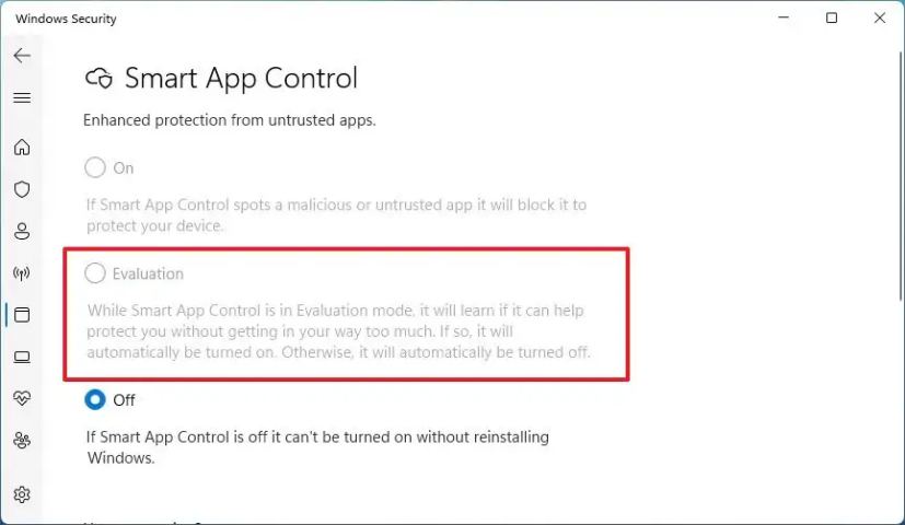Smart App Control evaluation
