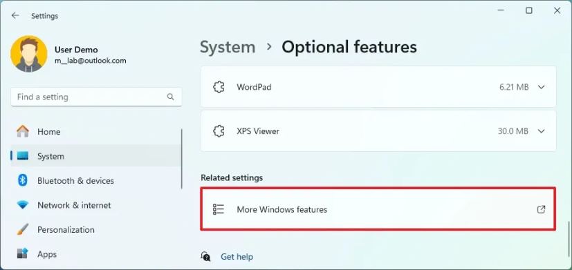 More Windows features