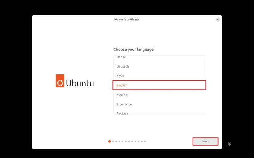 Linux install language settings