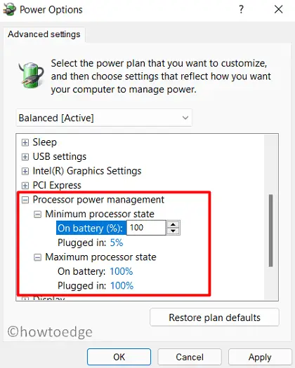 Speed Up Windows 11 - Power Options