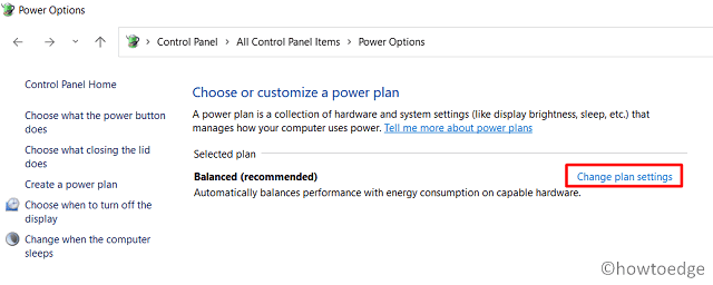 Speed Up Windows 11 - Choose Power Options