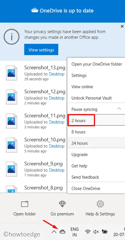 Pause OneDrive Syncing