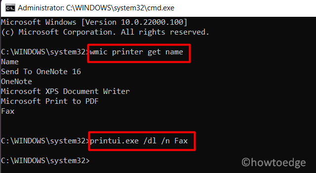 Locate and delete print drivers using CMD