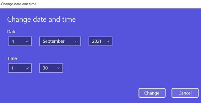 Set Date and Time Windows 11