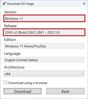 Rufus Windows 11 ISO download