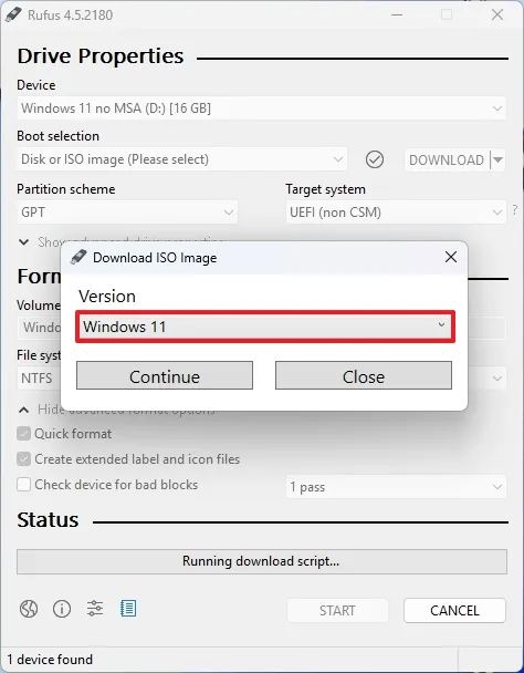 Rufus Windows 11 24H2 ISO download